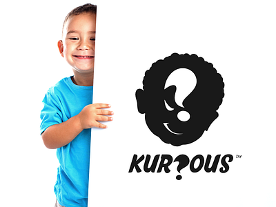 Kur?ous Kid brand child clothing icon kid logo photography wordmark