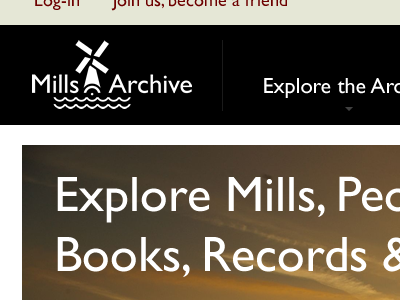 Big Nav archive design mills website