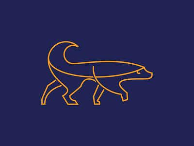 Honey Badger Logo badger branding consulting corporate cryptocurrency honey badger line logo marketing minimal