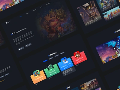 AXE丨Web game platform ui ux web