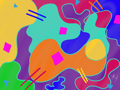 Abstract Doodling abstract bright colorful doodles shapes