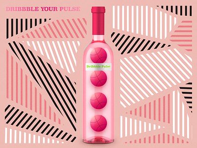 Dribbble Your Pulse dribbble green line pink pulse wine