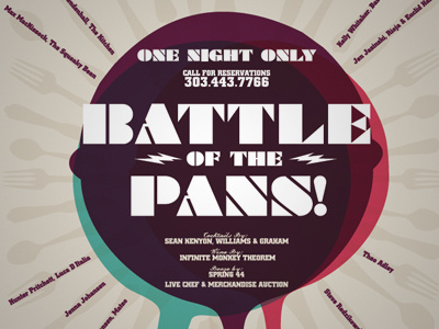 battle of the pans design poster