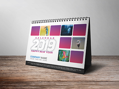 Desk Calendar Cover calendar cards design events gradient illustration painting print vector watercolor