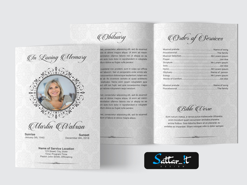 Funeral Card and Obituary by Abdus Sattar on Dribbble