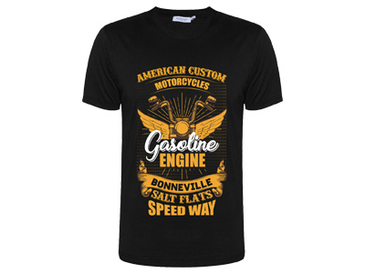 American Custom Motorcycle T-Shirt Design apperal design graphic design motorbike motorcycle t shirt t shirt design vintage