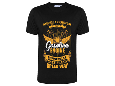 American Custom Motorcycle T-Shirt Design