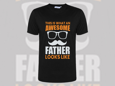 This is what an Awesome FATHER Looks Like T-shirt Design awesome character design father graphic design t shirt t shirt design t shirts vector art