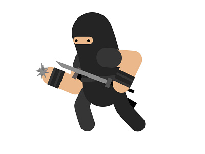 Ninja aftereffects animation character design illustration motion graphics rubberhose