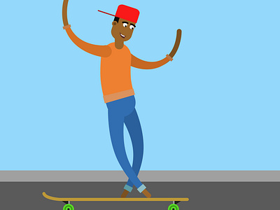 Longboard Dancing aftereffects animation character design flat design illustration km longboard motion graphics rubberhose skate vector