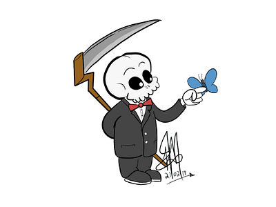 Happy Reaper character character art character design draw drawing grim grim reaper happy reaper illustration