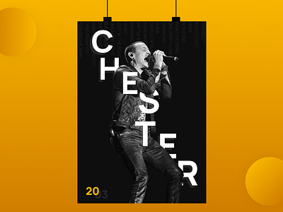 Poster Design chester bennington clean design poster poster art poster design simple typography ui uidesign