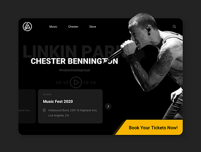 Concept Design for Linkin Park Website dark ui ui ux