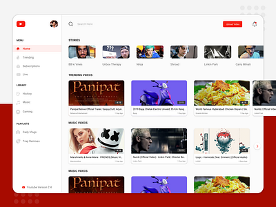 Youtube Destop Application Concept