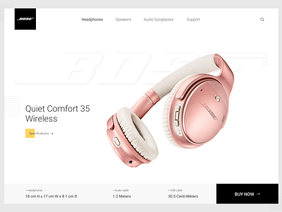 Bose Page Redesign brand clean design flat logo simple typography ui uidesign ux