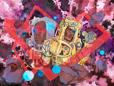 Galactic Shabazz Palaces comicstyle illustration music art