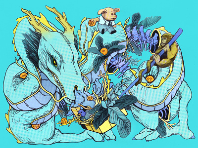Dragon Ball art character design character series design editorial illustration graphic arts illustration