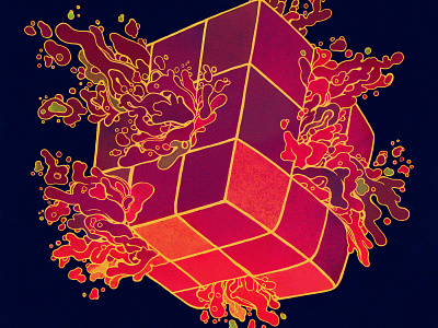 Cube Explosion art crop image design graphic arts illustration