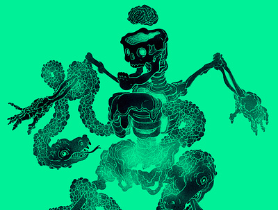 Candy Skeleton Teal art character design design graphic arts illustration