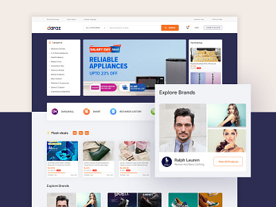 daraz redesign ecommerce design web ui design website design