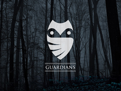 Guardians logo design owl shield trademark design