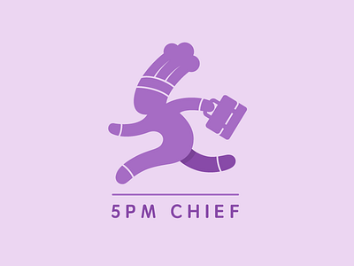 5PM Chief chief delivery food illustrator logo