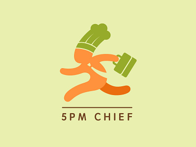 5pm Chef Carrot Color carrot delivery food illustrator logo