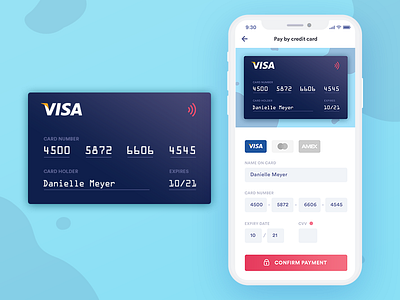 #002 DailyUI — Credit Card Checkout blue challenge checkout credit card dailyui typography ui