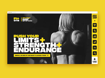 #003 DailyUI — Landing Page challenge dailyui fitness gym landing page typography ui