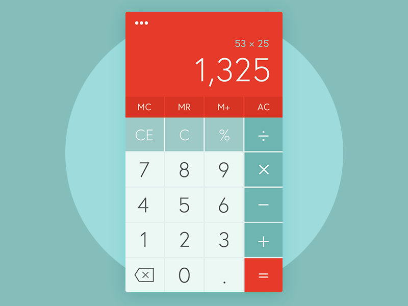 #004 DailyUI — Calculator by Ana Sêrro on Dribbble