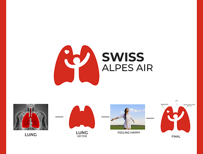 Swiss Alpes Air architecture branding design illustration logo logotype minimal minimalis minimalist minimalist logo swizterland vector