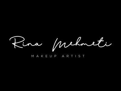 Rina Mehmeti - Makeup Artist - Logo branding design illustration logo minimal minimalis minimalist minimalist logo typography vector