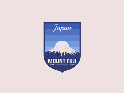 Mount Fuji badge branding graphic design illustration logo mountain