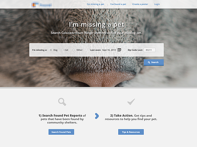 Humane Society Lost & Found app app ux web