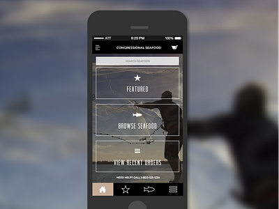 Seafood Ordering App design ecommerce ios iphone mobile phone ui ux visual