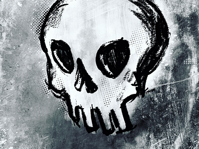 Skulltober 04 adobe fresco brand design branding design graphic design grunge illustration inktober logo design procreate skull skulltober