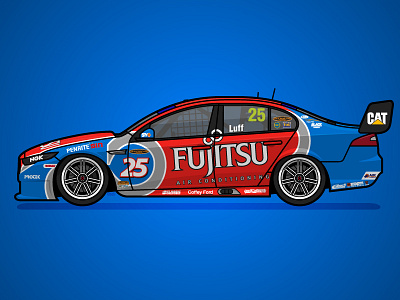 2006 - Britek Motorsport - FGX Falcon australia ba falcon car fgx falcon ford illustration livery motorsport poster racing vector vector illustration