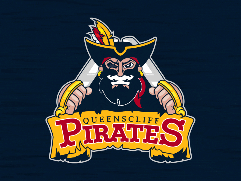 Queenscliff Pirates - Logo Animation animation australia brand cricket cutlass identity logo marauder mograph pirate sport team