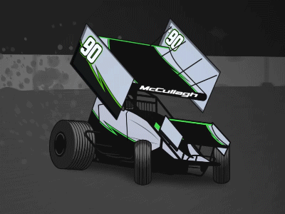 v90 - Sprintcar Animation after effects australia mograph motion graphics motorsport racing speedway sport sprintcar vector vector illustration
