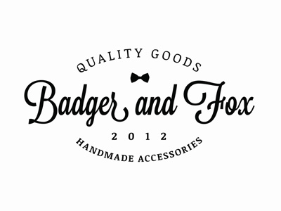 badger and fox logo and badger branding design fof icon identity logo symbol