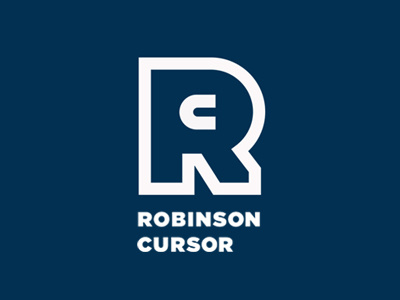 robinson cursor logo branding cursor design icon identity logo robinson symbol