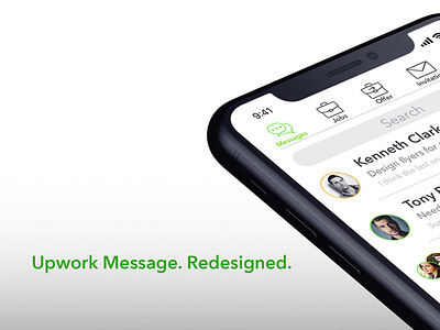 Upwork Message #01 app app design brand identity design graphic design inspiration landing page message mockup ui user interface ux vector