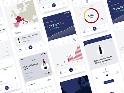 1275 ~ fine wine investment app app app design branding colour palette design investment ui user interface wine wine investment
