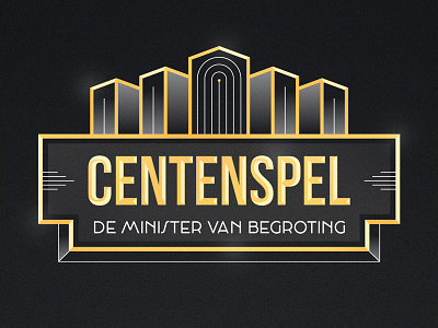 Logo for an Education Game - Centenspel art deco logo videogame