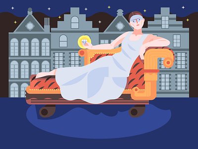 Antwerp Detail - Diva belgium character illustration vector