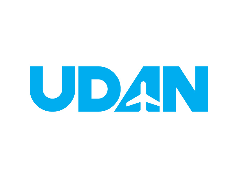 Udan fly air logo design travel rebranding minimal logotype brand branding logo