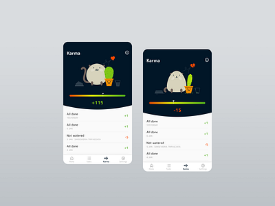 Karma Page — WIP Pet & Plant Care App