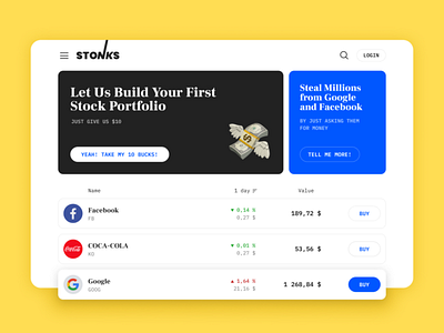 STONKS — Meme Based Investment Service