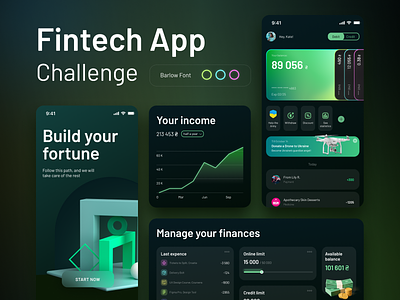Fintech App Challenge app banking banking app credit card design financial fintech mobile ui ux
