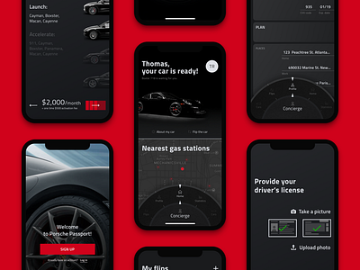 Porsche Passport | Screens app mobile porsche ui ux